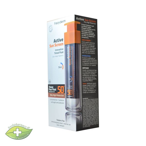 FREZYDERM ACTIVE S.SCREEN TINDED F.FLUID Spf50+50ML - Image 2