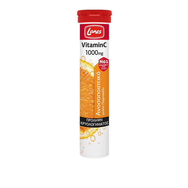 LANES EFF VIT C 1000MG ORANGE 20T RED