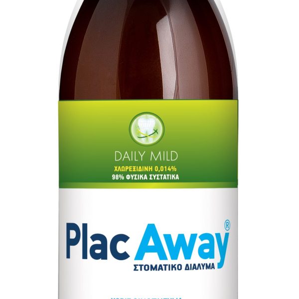 PLAC AWAY DAILY CARE ΣΤΟΜΑΤΙΚΟ ΔΙΑΛΥΜΑ MILD 500ML