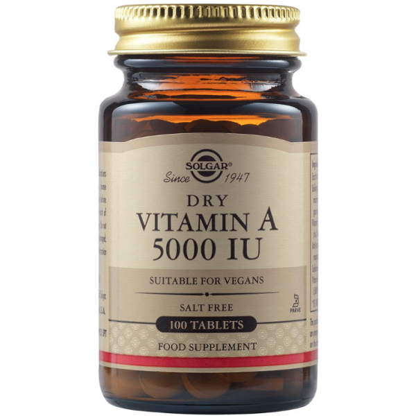 SOLGAR VIT A 5000 IU DRY TABS 100S