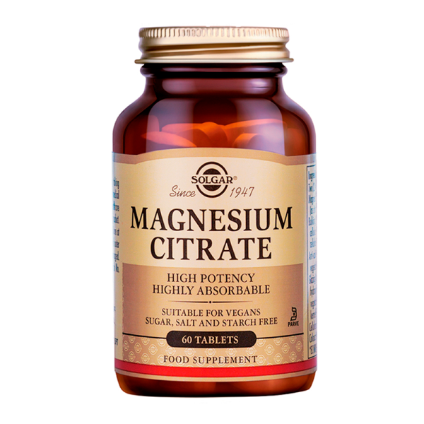 SOLGAR MAGNESIUM CITRATE 200MG  TABS 60S