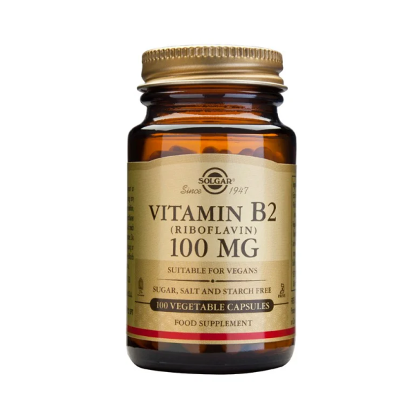 SOLGAR VIT B-2 100MG VEGICAPS 100S