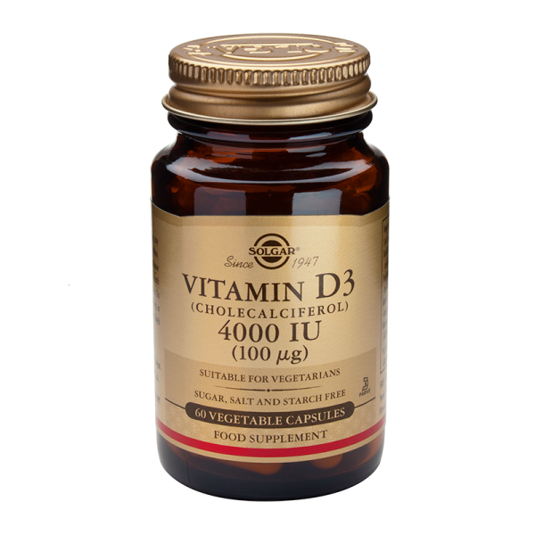 SOLGAR VIT D-3 4000IU 100MG 60CAPS