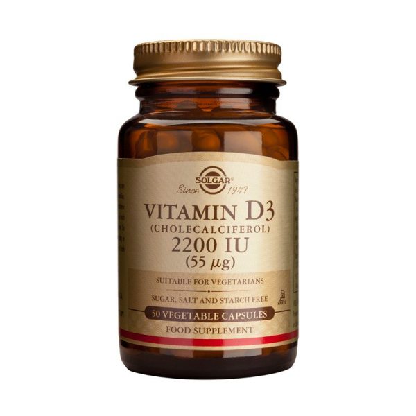 SOLGAR VITAMIN D3 2200 IU 50 VEGICAPS