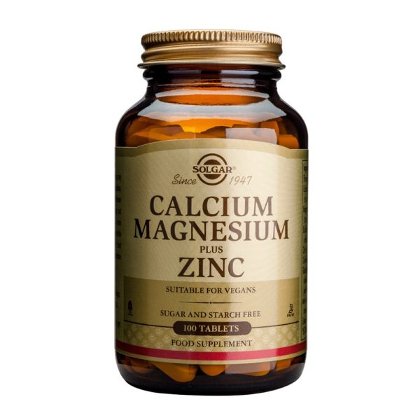 SOLGAR CALCIUM MAGNEISUM PLUS ZINC TABS 100S