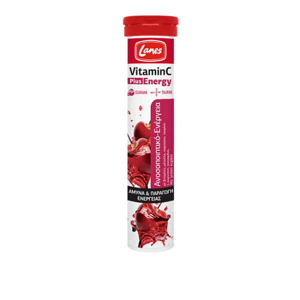 LANES VIT C EFF 500MG CHERRY PLUS ENRGY 20T