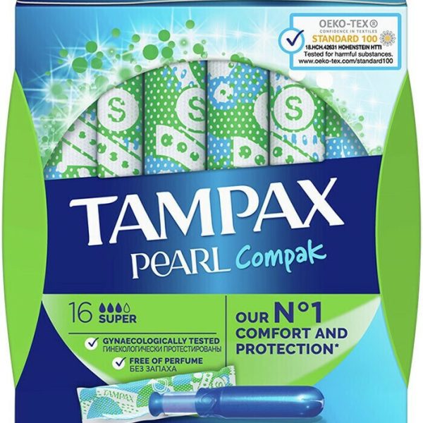 TAMPAX COMPAK PEARL SUPER 8X16