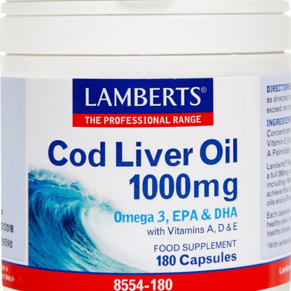 LAMBERTS SUP COD LIVER OIL 1000MG 180CAPS