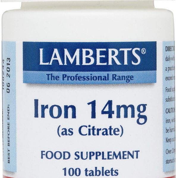 LAMBERTS MIN IRON 14MG 100TABS