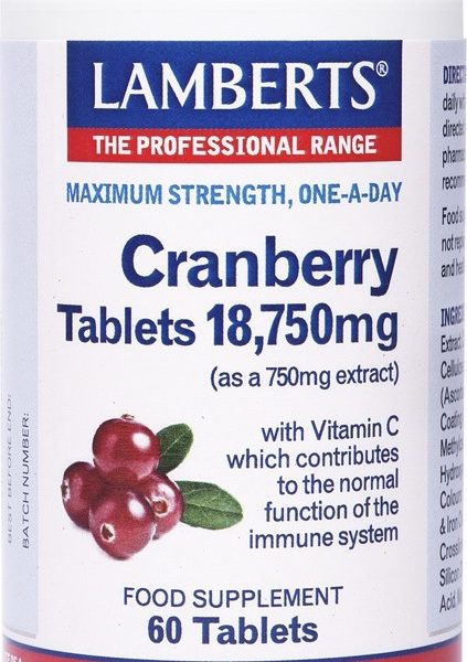 LAMBERTS CRANBERRY 60 CAPSULES 18,750MG
