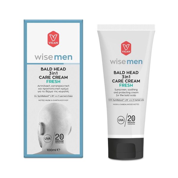 VICAN WISE MEN - BALD HEAD 3in1 CARE CREAM FRESH 100ML
