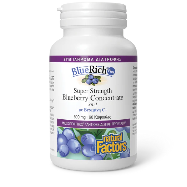 NATURAL FACTORS BLUERICH PLUS, 60 ΚΑΨΟΥΛΕΣ