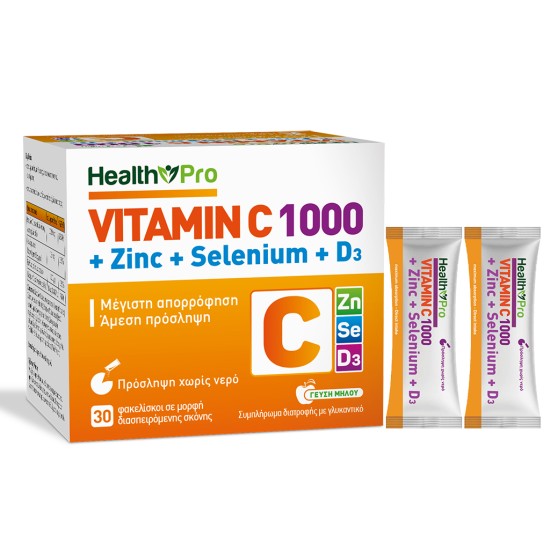 HEALTH PRO VITAMIN C 1000+Zn+Se+D3 DIRECT 30 ΦΑΚΕΛΙΣΚΟΙ